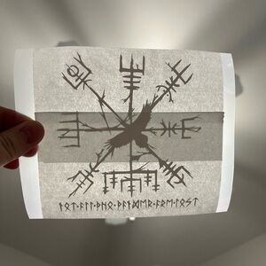 Not All Who Wander Are Lost Viking Compass Vegvisir Raven Vinyl Decal sticker